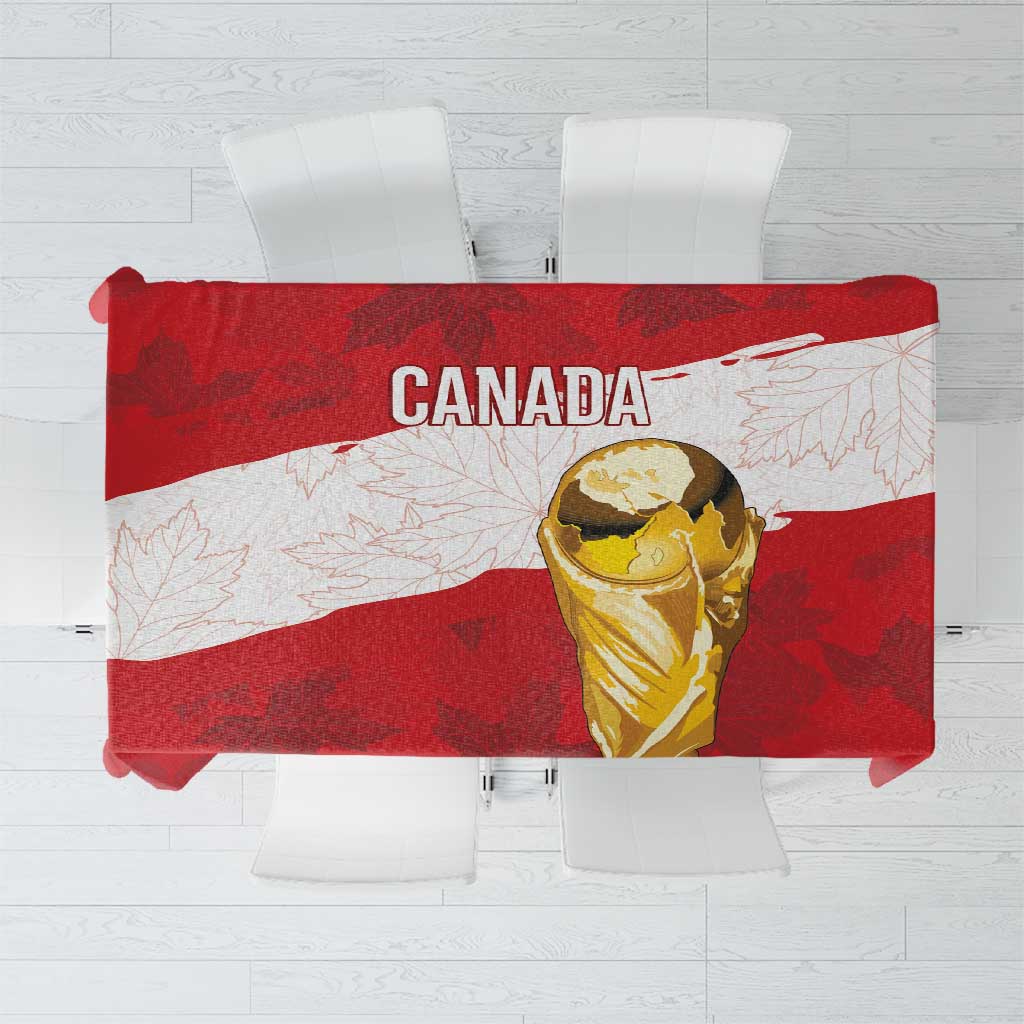 Canada WC2026 Soccer Tablecloth Les Rouges