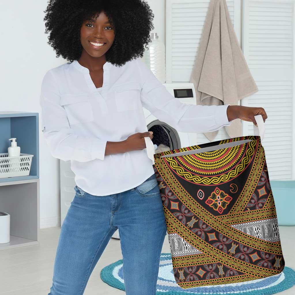 Cameroon Bamenda Toghu Inspired Laundry Basket Classic Motifs