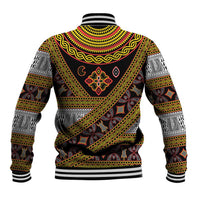 Cameroon Bamenda Toghu Inspired Baseball Jacket Classic Motifs
