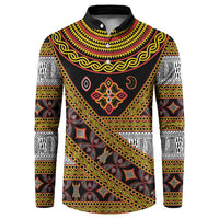 Cameroon Bamenda Toghu Inspired Button Sweatshirt Classic Motifs