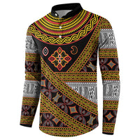 Cameroon Bamenda Toghu Inspired Button Sweatshirt Classic Motifs