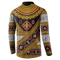 Cameroon Bamenda Toghu Inspired Button Sweatshirt Classic Motifs