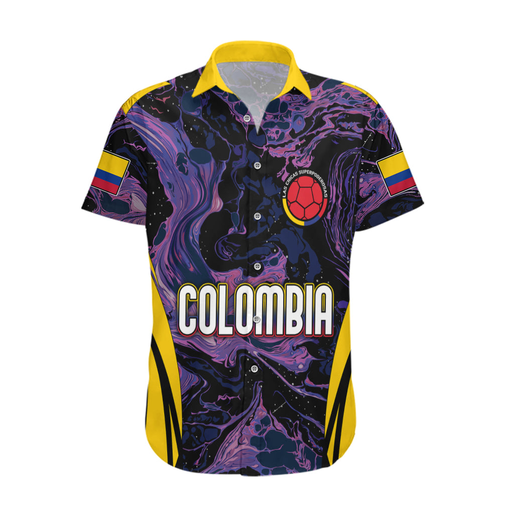 Personalised Colombia Football Hawaiian Shirt World Cup 2023 Cano Cristales River Style - Wonder Print Shop