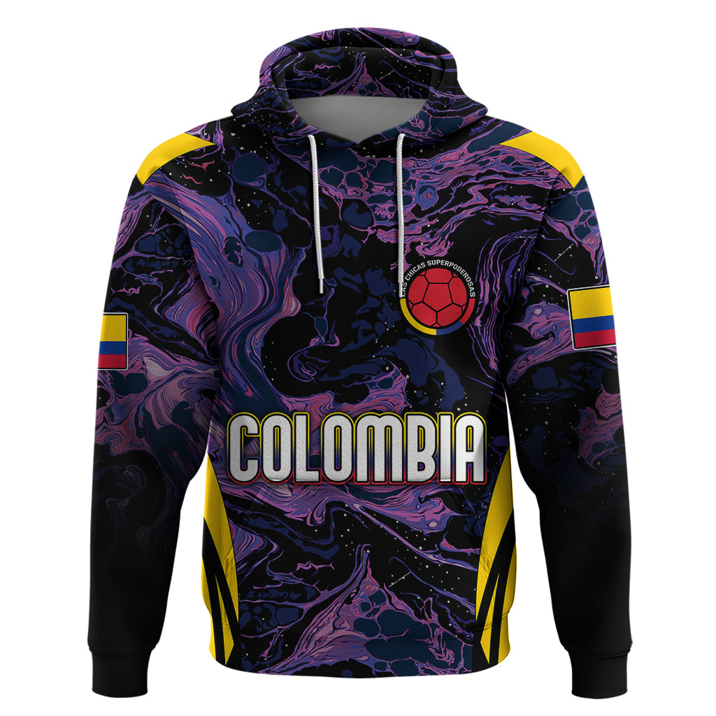 Personalised Colombia Football Hoodie World Cup 2023 Cano Cristales River Style - Wonder Print Shop