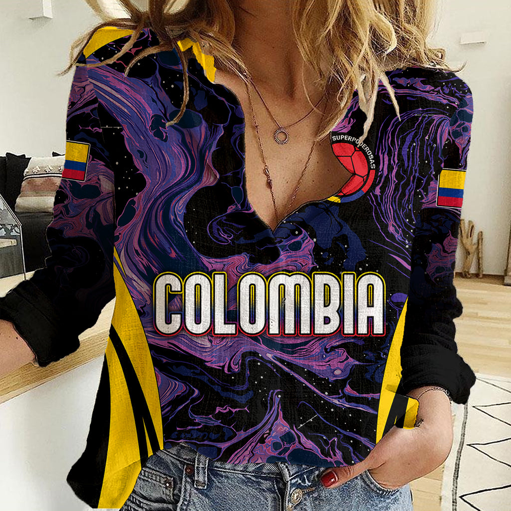 personalised-colombia-football-women-casual-shirt-world-cup-2023-cano-cristales-river-style