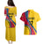 Personalised Colombia Football Couples Matching Puletasi Dress and Hawaiian Shirt World Cup 2023 Chicas Superpoderosas LT7 - Wonder Print Shop