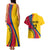 Personalised Colombia Football Couples Matching Tank Maxi Dress And Hawaiian Shirt World Cup 2023 Chicas Superpoderosas LT7 - Wonder Print Shop