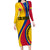 Colombia Football Long Sleeve Bodycon Dress World Cup 2023 Chicas Superpoderosas - Wonder Print Shop