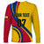 Personalised Colombia Football Long Sleeve Shirt World Cup 2023 Chicas Superpoderosas - Wonder Print Shop