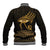 Ancient Egypt Eye of Horus Baseball Jacket Gold Intricate Feathers