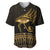 Ancient Egypt Eye of Horus Baseball Jersey Gold Intricate Feathers