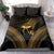 Ancient Egypt Eye of Horus Bedding Set Gold Intricate Feathers