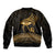 Ancient Egypt Eye of Horus Bomber Jacket Gold Intricate Feathers