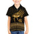 Ancient Egypt Eye of Horus Family Matching Long Sleeve Bodycon Dress and Hawaiian Shirt Gold Intricate Feathers