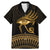 Ancient Egypt Eye of Horus Family Matching Mermaid Dress and Hawaiian Shirt Gold Intricate Feathers