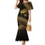 Ancient Egypt Eye of Horus Family Matching Mermaid Dress and Hawaiian Shirt Gold Intricate Feathers