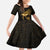 Ancient Egypt Eye of Horus Family Matching Off The Shoulder Long Sleeve Dress and Hawaiian Shirt Gold Intricate Feathers