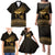 Ancient Egypt Eye of Horus Family Matching Puletasi and Hawaiian Shirt Gold Intricate Feathers