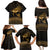 Ancient Egypt Eye of Horus Family Matching Puletasi and Hawaiian Shirt Gold Intricate Feathers