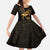 Ancient Egypt Eye of Horus Family Matching Short Sleeve Bodycon Dress and Hawaiian Shirt Gold Intricate Feathers