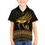 Ancient Egypt Eye of Horus Family Matching Short Sleeve Bodycon Dress and Hawaiian Shirt Gold Intricate Feathers