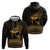 Ancient Egypt Eye of Horus Hoodie Gold Intricate Feathers