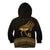 Ancient Egypt Eye of Horus Kid Hoodie Gold Intricate Feathers