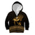 Ancient Egypt Eye of Horus Kid Hoodie Gold Intricate Feathers