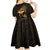 Ancient Egypt Eye of Horus Kid Short Sleeve Dress Gold Intricate Feathers