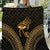 Ancient Egypt Eye of Horus Quilt Gold Intricate Feathers