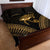 Ancient Egypt Eye of Horus Quilt Bed Set Gold Intricate Feathers