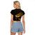 Ancient Egypt Eye of Horus Raglan Cropped T Shirt Gold Intricate Feathers