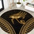 Ancient Egypt Eye of Horus Round Carpet Gold Intricate Feathers