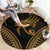 Ancient Egypt Eye of Horus Round Carpet Gold Intricate Feathers