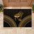 Ancient Egypt Eye of Horus Rubber Doormat Gold Intricate Feathers