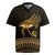 Ancient Egypt Eye of Horus Rugby Jersey Gold Intricate Feathers