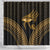 Ancient Egypt Eye of Horus Shower Curtain Gold Intricate Feathers