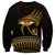 Ancient Egypt Eye of Horus Sweatshirt Gold Intricate Feathers