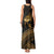 Ancient Egypt Eye of Horus Tank Maxi Dress Gold Intricate Feathers