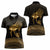 Ancient Egypt Eye of Horus Women Polo Shirt Gold Intricate Feathers