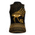 Ancient Egypt Eye of Horus Women Sleeveless Polo Shirt Gold Intricate Feathers