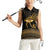 Ancient Egypt Eye of Horus Women Sleeveless Polo Shirt Gold Intricate Feathers