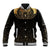 Ancient Egypt Scarab Baseball Jacket Black Gold