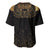 Ancient Egypt Scarab Baseball Jersey Black Gold