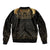 Ancient Egypt Scarab Bomber Jacket Black Gold