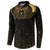 Ancient Egypt Scarab Button Sweatshirt Black Gold