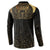 Ancient Egypt Scarab Button Sweatshirt Black Gold