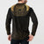 Ancient Egypt Scarab Button Sweatshirt Black Gold