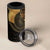 Ancient Egypt Scarab 4 in 1 Can Cooler Tumbler Black Gold