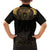 Ancient Egypt Scarab Family Matching Long Sleeve Bodycon Dress and Hawaiian Shirt Black Gold